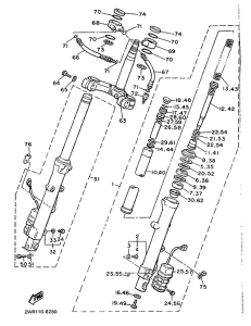 XVZ13TD Передняя вилка