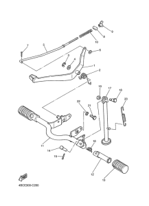 PW80 Staender & fussraste