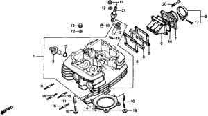 XR500R Cylinder head 81-82