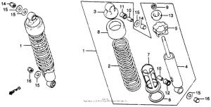 CM250 Задние амортизаторы