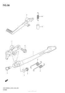 GSX-R600 Подножка