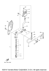 WR250FP Задний торм цилиндр