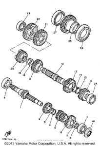 XV700LC Трансмиссия