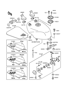 ZX250 Топливный бак