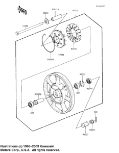 KZ1100 Rear wheel / hub