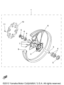 YZ250FZL Rear wheel kit