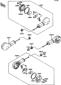 VN1500 Задний фонарь