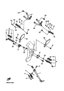 FZR600 FZR600A Support & repose pied