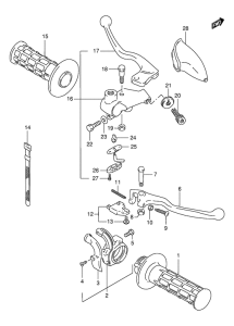 DR125 Рулевой рычаг