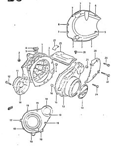 GS650 Crankcase cover ass`y  (v
