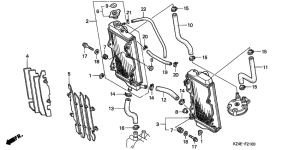 CR125R Радиатор