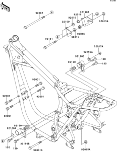 EJ650 Рама ,крепежные детали