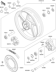 ZR550 Задняя ступица колеса