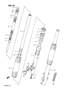 TS200 Передняя вилка
