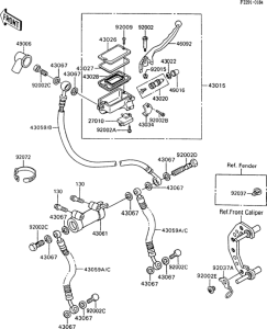 ZX600 Главный тормозной цилиндр
