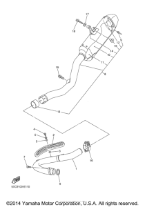 YZ250FSPV Выхлопная система