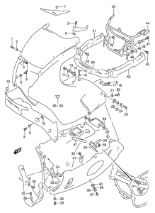 GSX250 Cowling installation parts