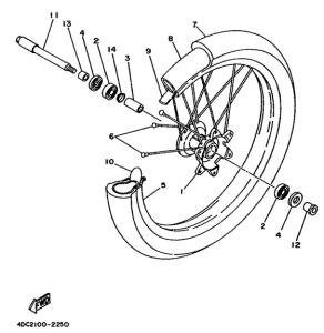 WR250Z Переднее колесо