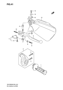 DR-Z250 Rh handle lever