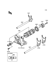 KLZ1000 Валы и вилки переключения передач