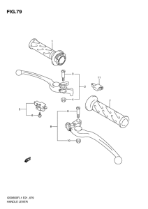 GSX650F Рулевой рычаг