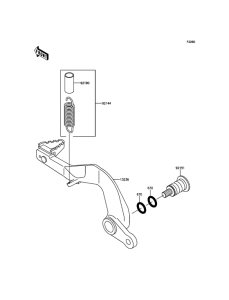 KX100 Педаль тормоза