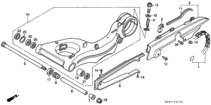 VFR400R Swingarm / chain case