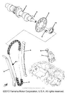 XS400E Camshaft - chain tensioner
