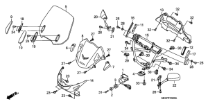 NT700V Upper cowling assy