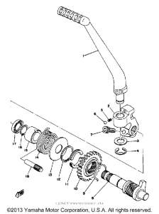 YZ125X Кик стартер