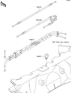ZX1400 Тросы управления