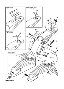 YZ250 YZ250W1 Крыло