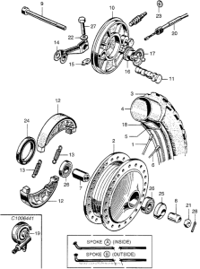 CA100 Переднее колесо
