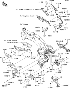ZR1000 Рама ,крепежные детали