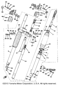 XT500D Передняя вилка