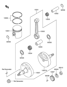 RM60 Crankshaft / piston