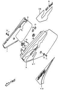 DR350 Обтекатель задний