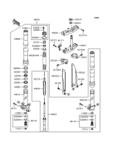 KX125 Передняя вилка