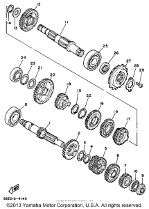 XT350WC (CA ED.) Трансмиссия