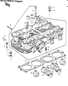 KZ1000 Головка цилиндров
