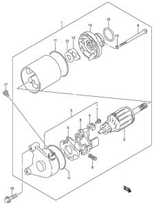 DR200 Стартерный мотор