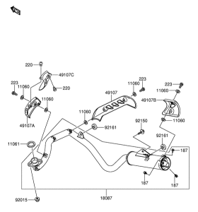DR-Z110 Muffler comp