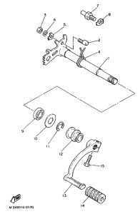 SR500 Schaltwelle.pedal