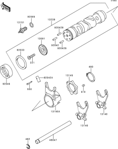 ZR750 Change drum / shift fork