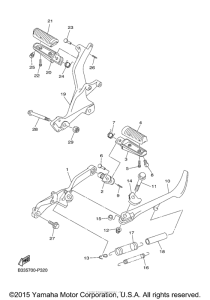 XVS950CR Подножки