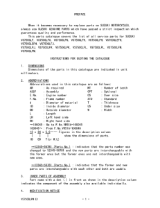 VS750 Catalog preface