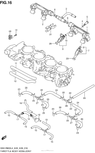 GSX-R600 Throttle Body Hose / joint (Gsx-R600L4 E33)