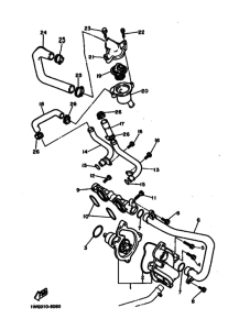 FZR400 FZR400U Водяная помпа