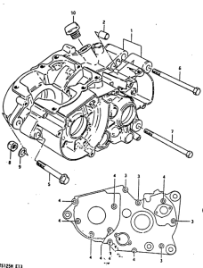 TS125 Картер двигателя