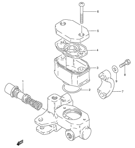 GN125 Передний тормозной цилиндр